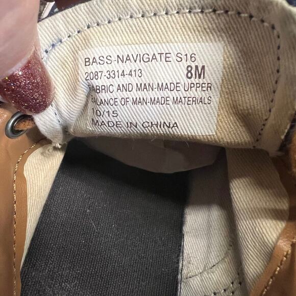 GH Bass Boat Shoes Womens Sz 8M Navigate Anchor Blue Sneakers Casual Nautical - Picture 11 of 11